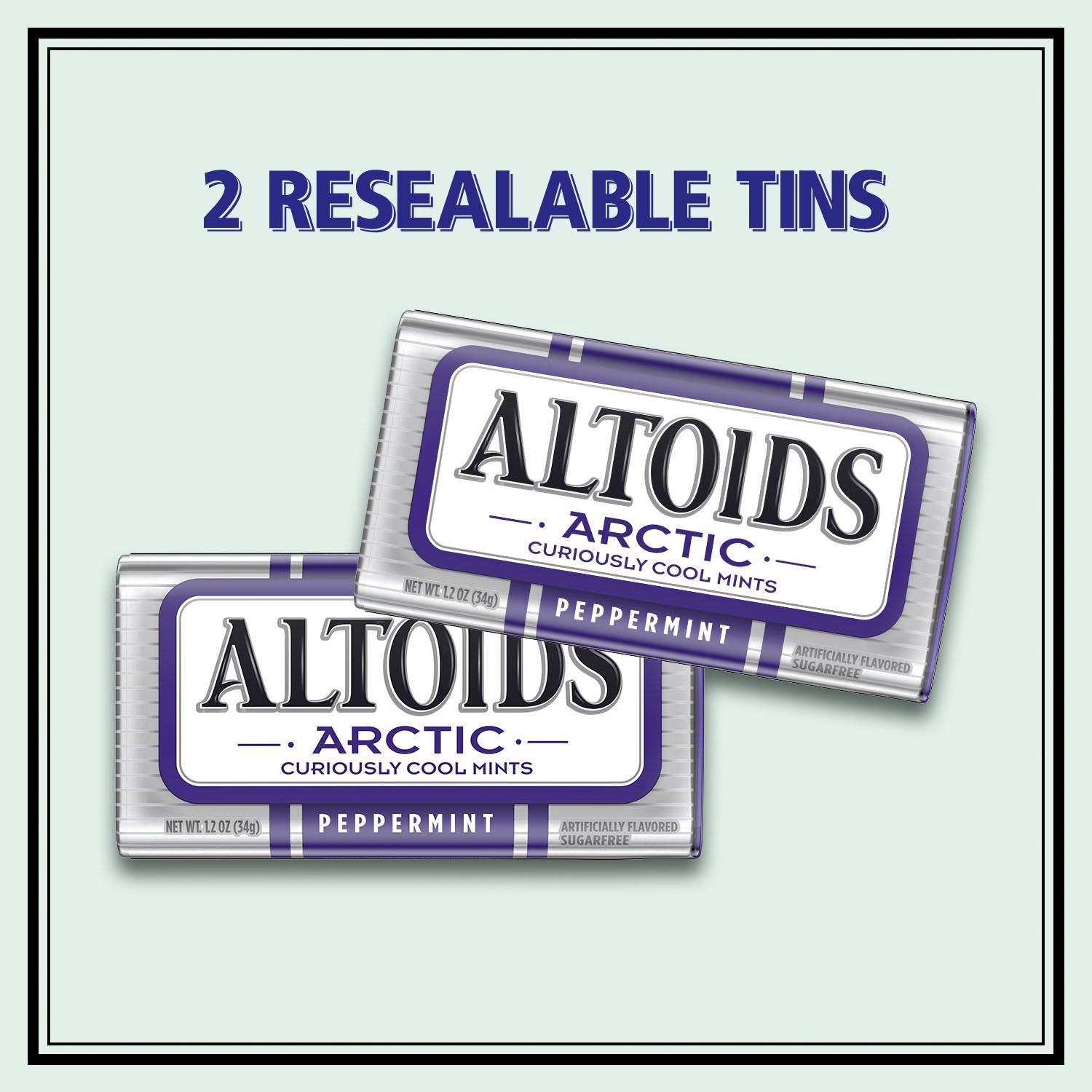 slide 4 of 8, ALTOIDS Peppermint Sugar Free Breath Mints, 1.76 oz (Pack of 2), 2 ct