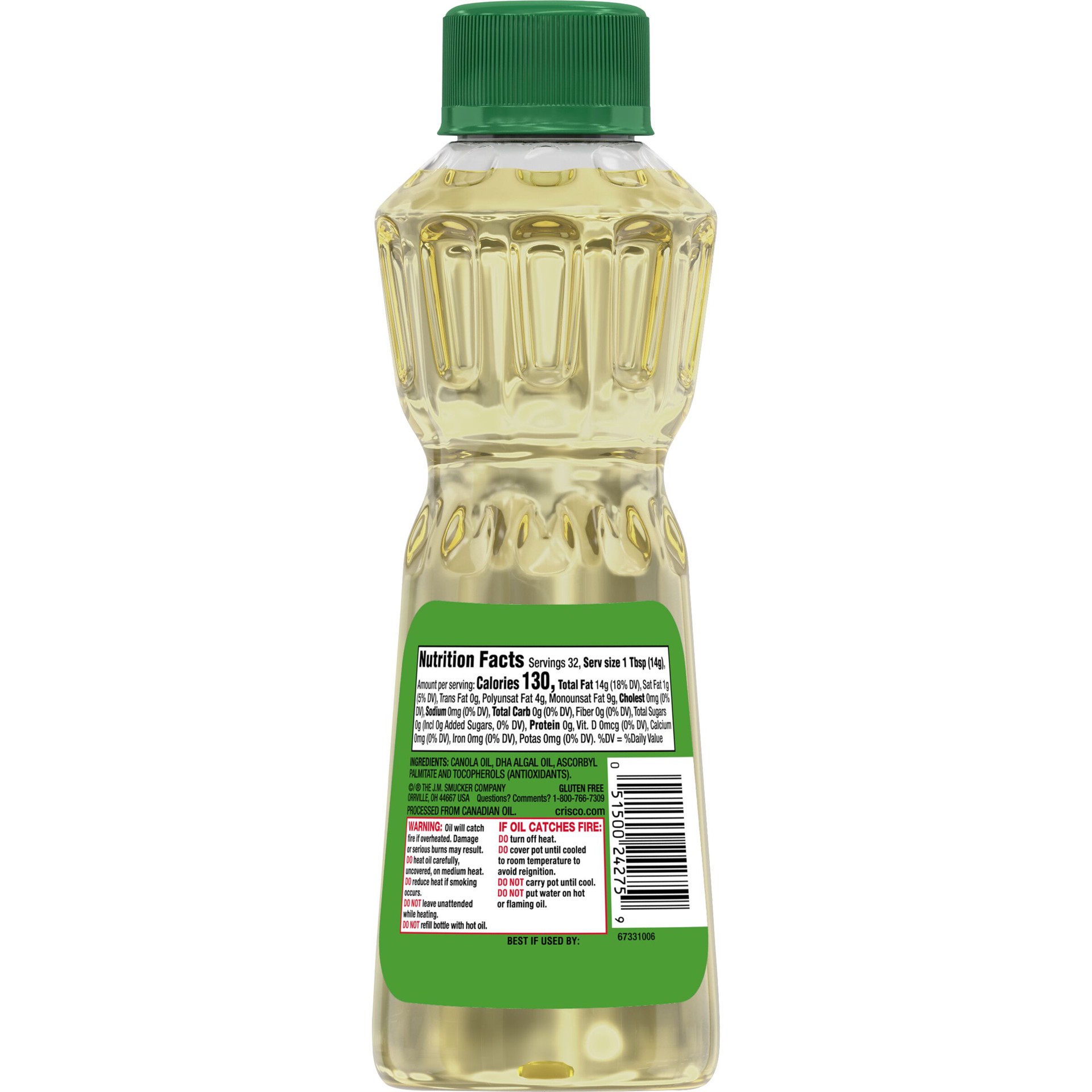 slide 2 of 5, Crisco Canola Oil and Omega-3 DHA 16 fl oz, 16 fl oz