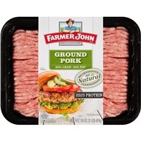 slide 1 of 1, Farmer John 80% Lean Natural Ground Pork 20% Fat, 1 ct