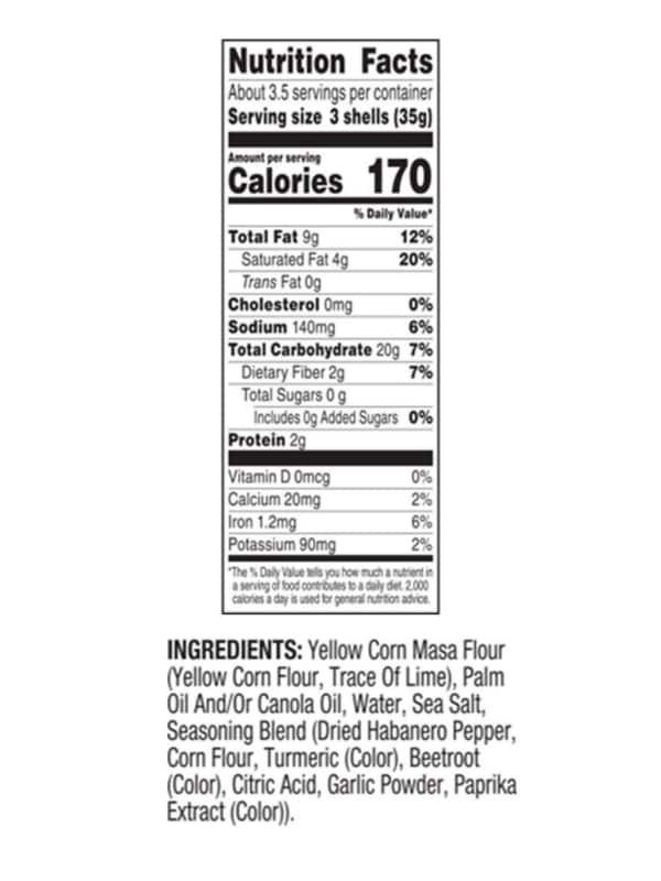 slide 5 of 5, Ortega Habanero Flavored Taco Shell 4.1 oz, 4.1 oz