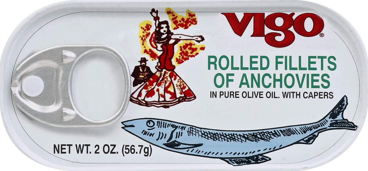 slide 1 of 1, Vigo Fillets of Anchovies 2 oz, 2 oz