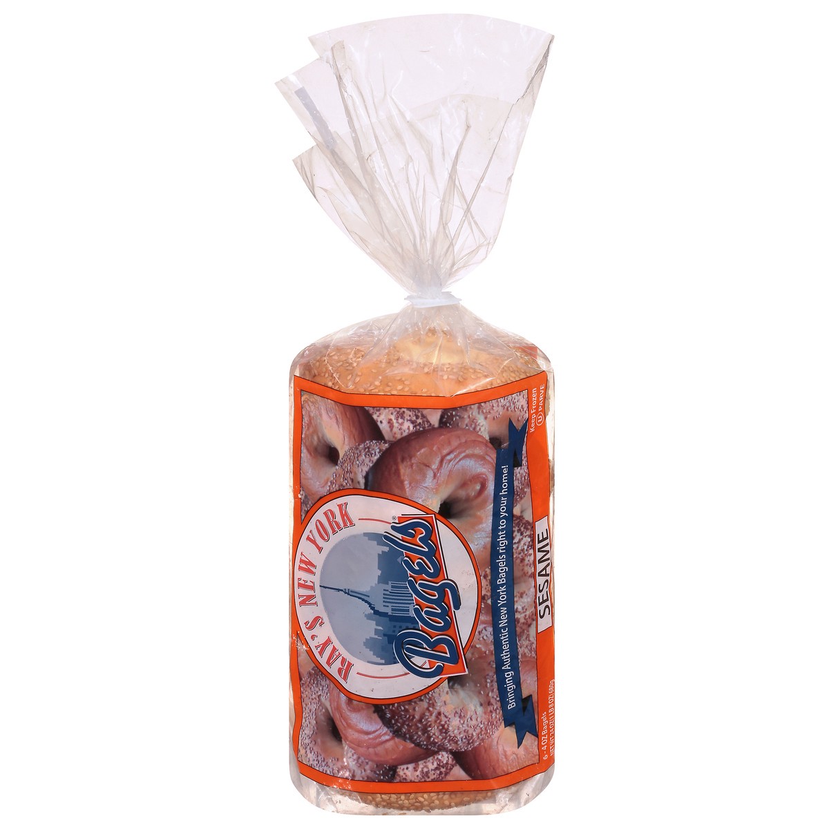 slide 1 of 9, Ray's New York Bagels Sesame 6 - 4 oz Bagels, 24 oz