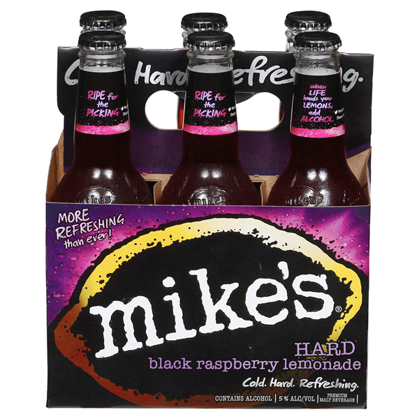 slide 1 of 1, Mike's Hard Black Raspberry Lemonade, 6 ct; 11.2 fl oz