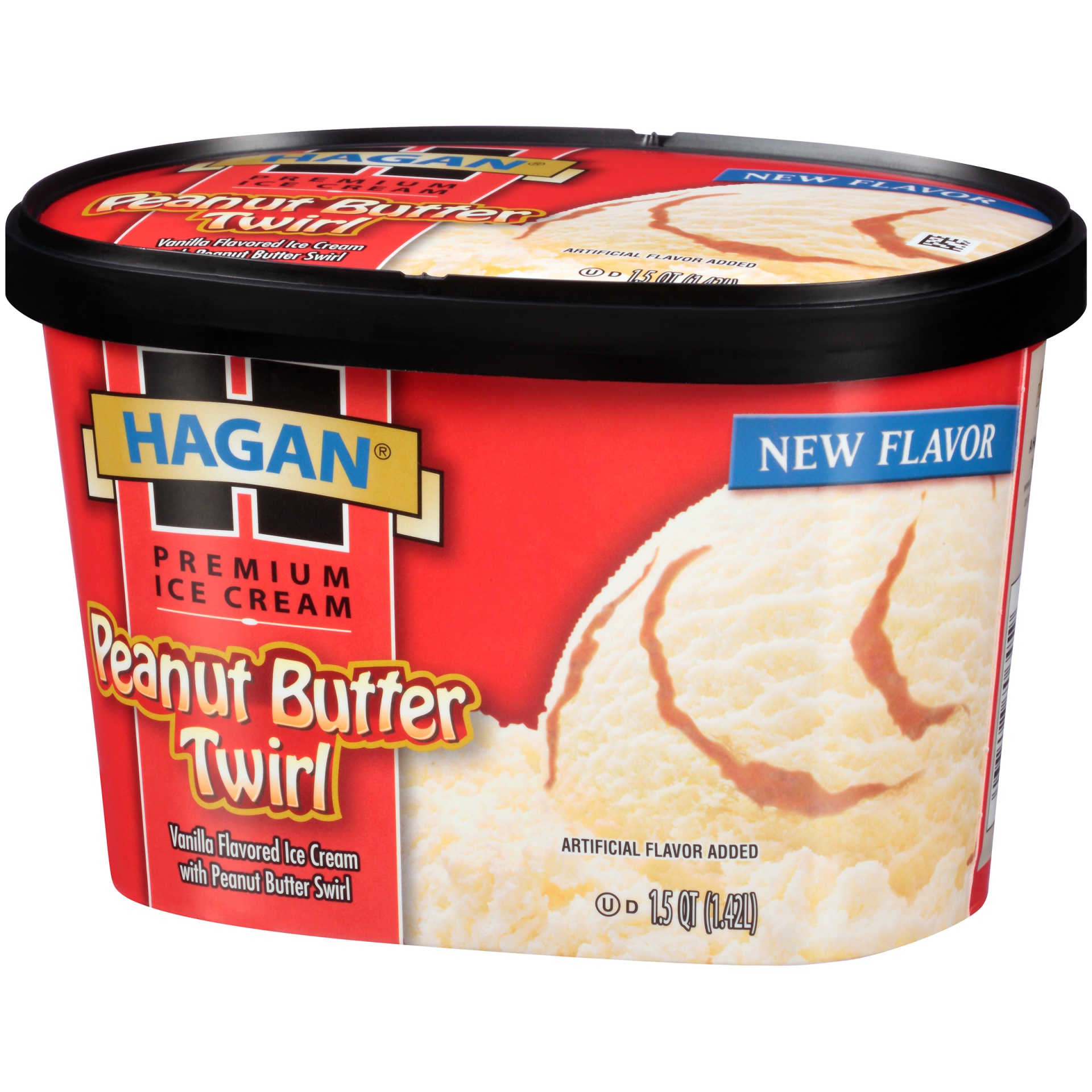 slide 3 of 7, Hagan Peanut Butter Twirl Premium Ice Cream, 1.5 qt