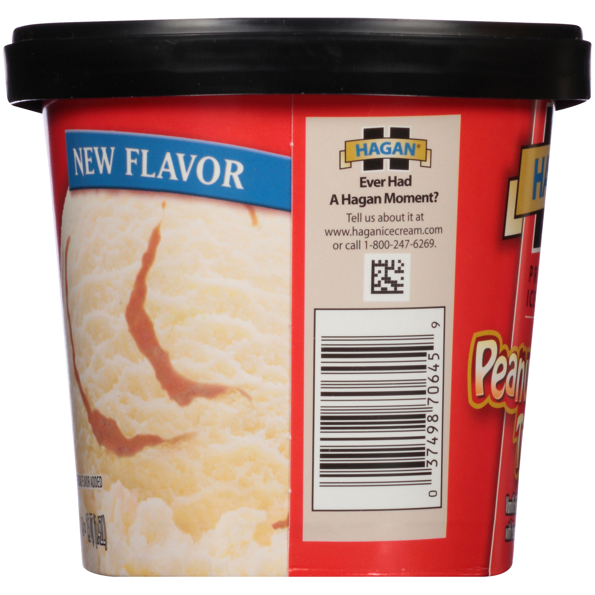 slide 7 of 7, Hagan Peanut Butter Twirl Premium Ice Cream, 1.5 qt