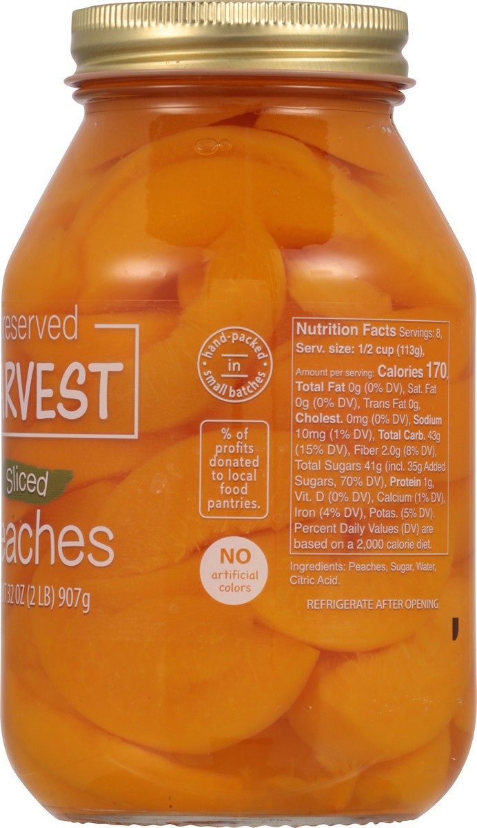 slide 8 of 9, Preserved Harvest Peaches Sliced, 32 oz