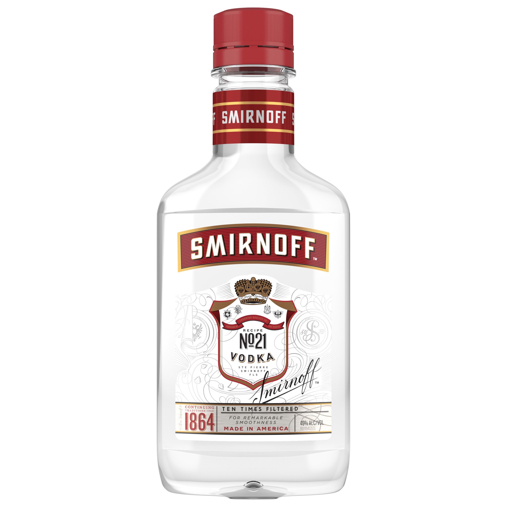 slide 1 of 3, Smirnoff No. 21 80 Proof Vodka, 200 mL, 200 ml