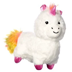 American Greetings White with Rainbow Unicorn 8 inch Plush Toy