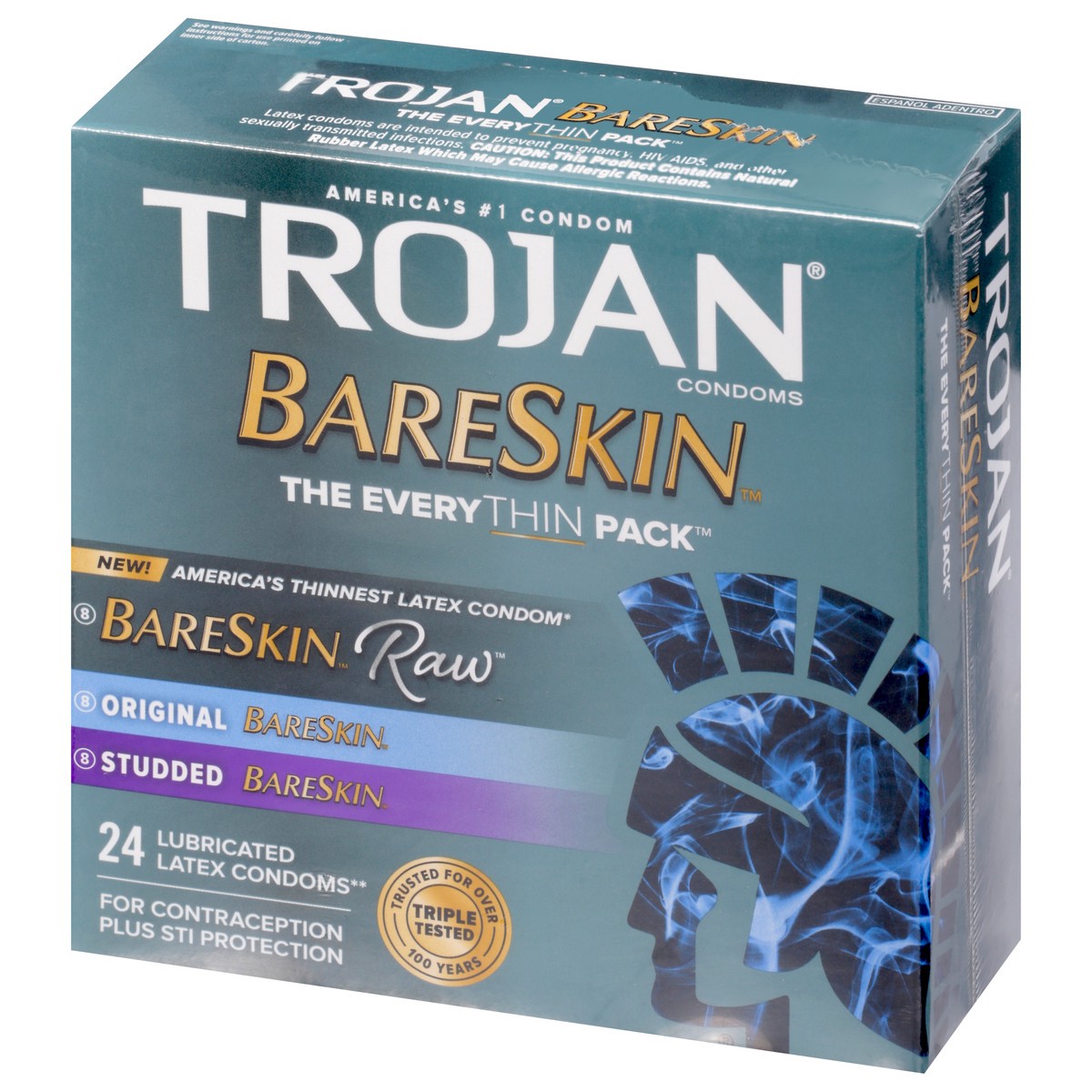 slide 8 of 9, Trojan Bareskin The EveryTHIN Pack Lubricated Condoms, 24 Count, 24 ct