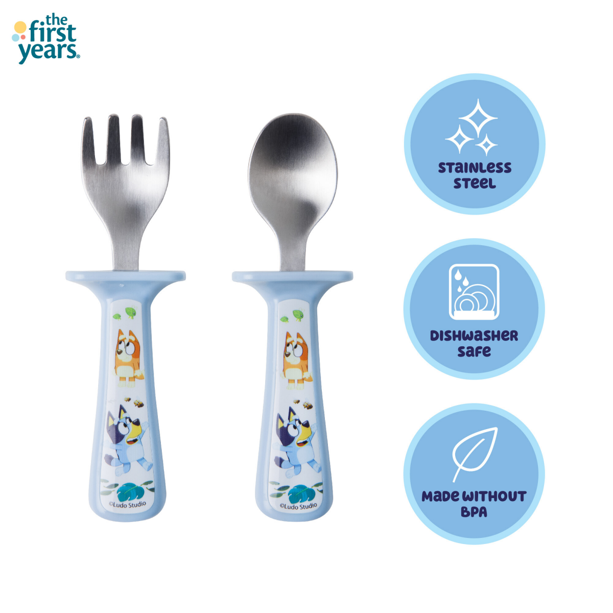 slide 4 of 6, The First Years Bluey 9M+ Utensil Set 1 Set, 1 ct