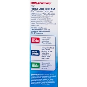 slide 1 of 1, CVS Health Zinc First Aid Cream, 3 oz