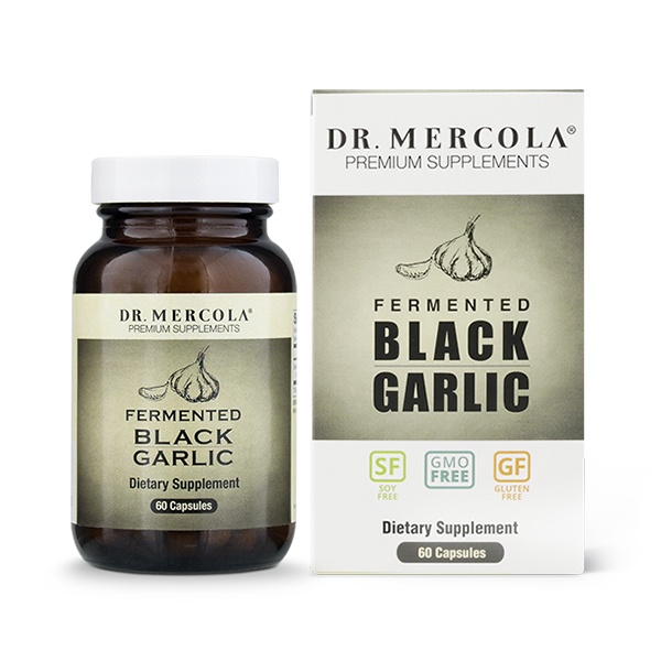 slide 1 of 1, Dr. Mercola Black Garlic Fermented, 60 ct