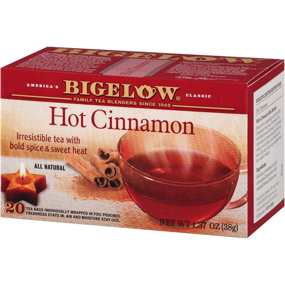 slide 3 of 7, Bigelow Tea Black Tea Hot Cinnamon 20Ct Bags, 1.37 oz