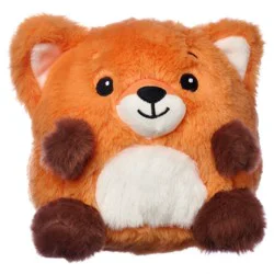 American Greetings Orange and Brown Fox 6" Plush Toy with Zipper for Kids