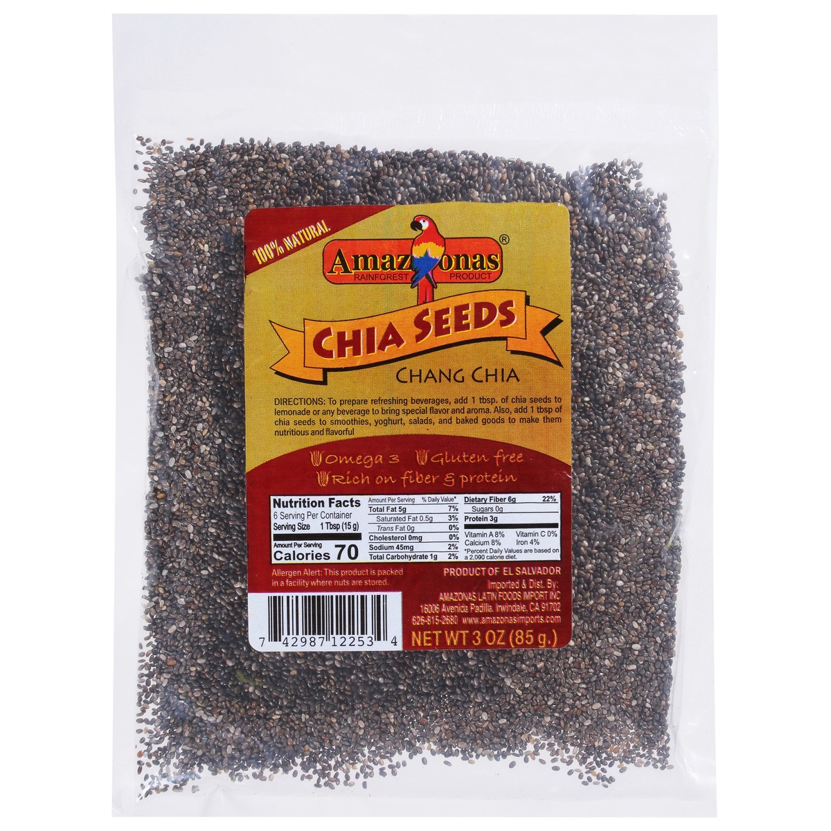 slide 4 of 13, Amazonas Chia Seeds 3 oz, 3 oz