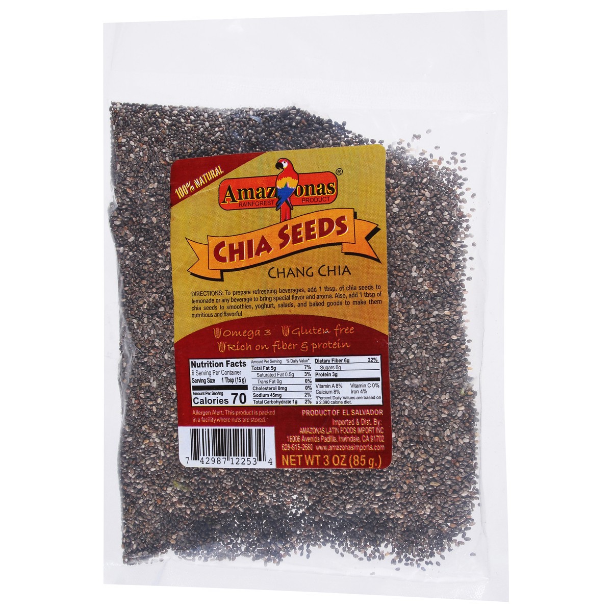 slide 12 of 13, Amazonas Chia Seeds 3 oz, 3 oz
