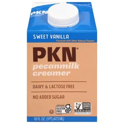 PKN Dairy & Lactose Free No Added Sugar Sweet Vanilla Pecanmilk Creamer 16 fl oz