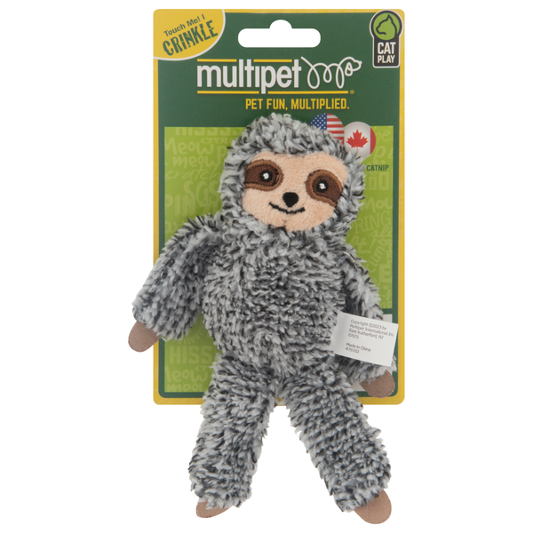 slide 1 of 1, MultiPet Mulitpet Sloth Cat Nip Cat Toy, 1 ct
