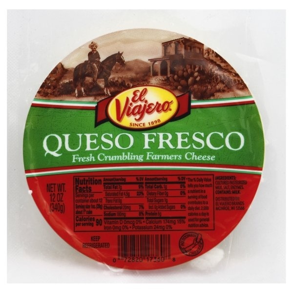 slide 1 of 5, El Viajero Queso Fresco Semi-Soft Farmer's Style Cheese, 