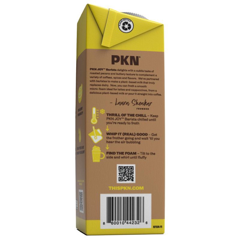 slide 4 of 5, PKN Joy Lactose & Dairy Free Barista Pecanmilk 32 fl oz, 32 fl oz
