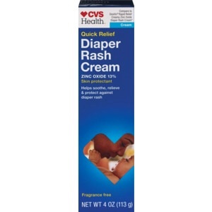 slide 1 of 1, CVS Health Rapid Relief Diaper Rash Cream, 4 oz