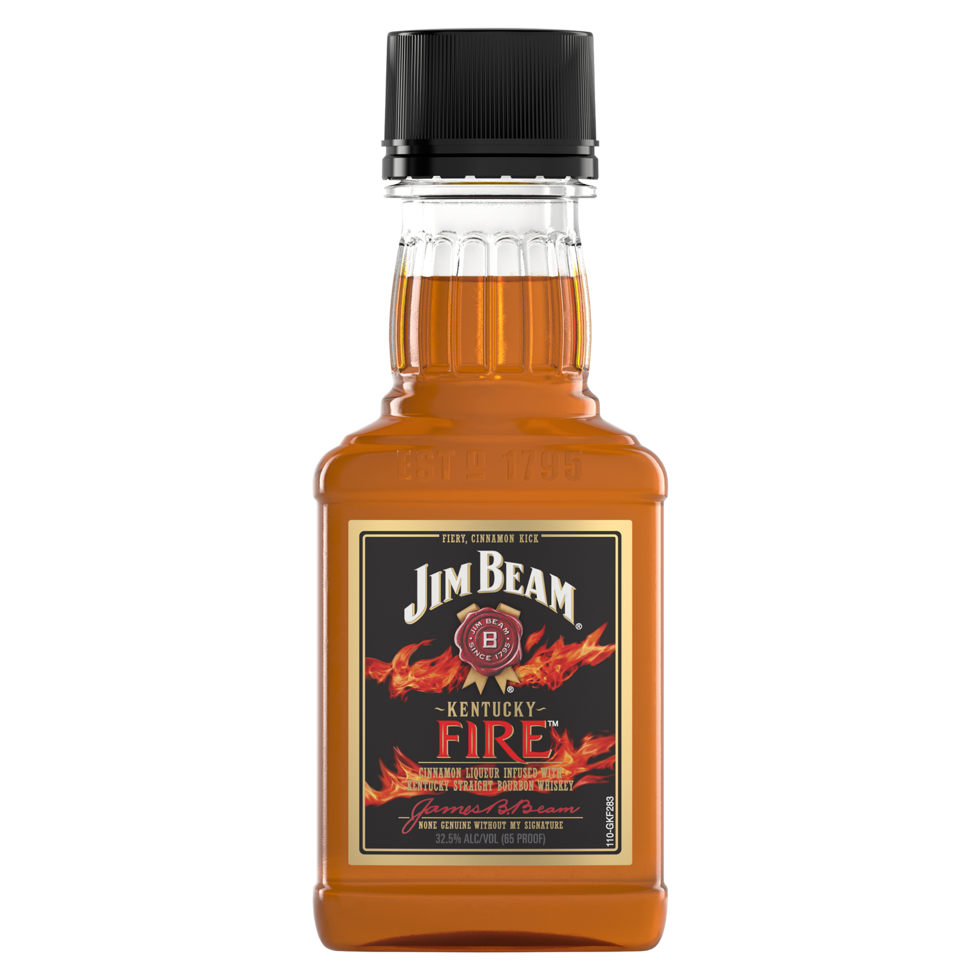 slide 2 of 2, Jim Beam Kentucky Fire Cinnamon Liqueur with Kentucky Straight Bourbon Whiskey 100 ml, 100 ml