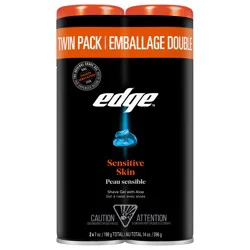 Edge Shave Gel For Men Sensitive Skin Twinpack - 14 oz