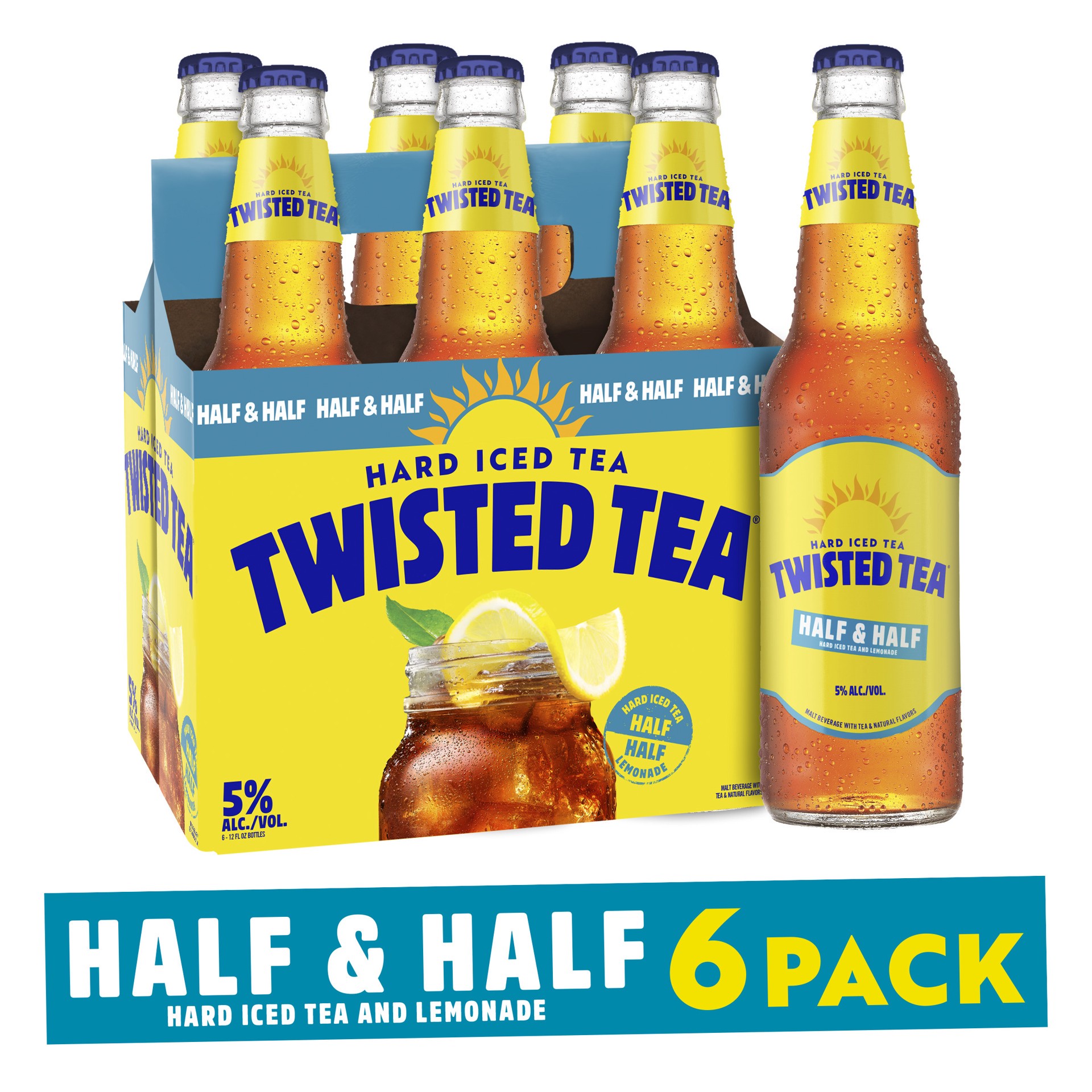 slide 1 of 7, Twisted Tea Half & Half, Hard Iced Tea (12 fl. oz. Bottle, 6pk.), 6 ct; 12 fl oz