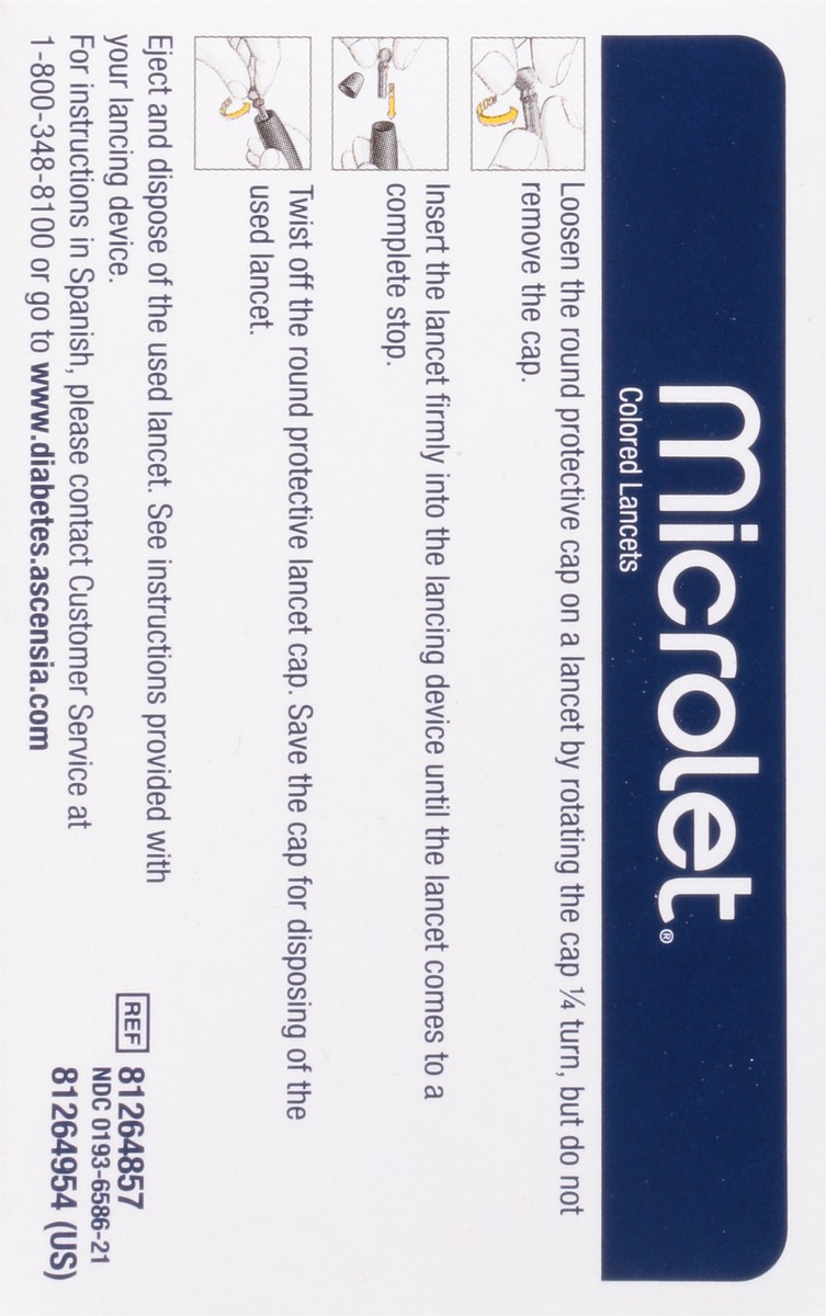 slide 8 of 9, Microlet Silicone-Coated Colored Lancets 100 ea, 100 ct