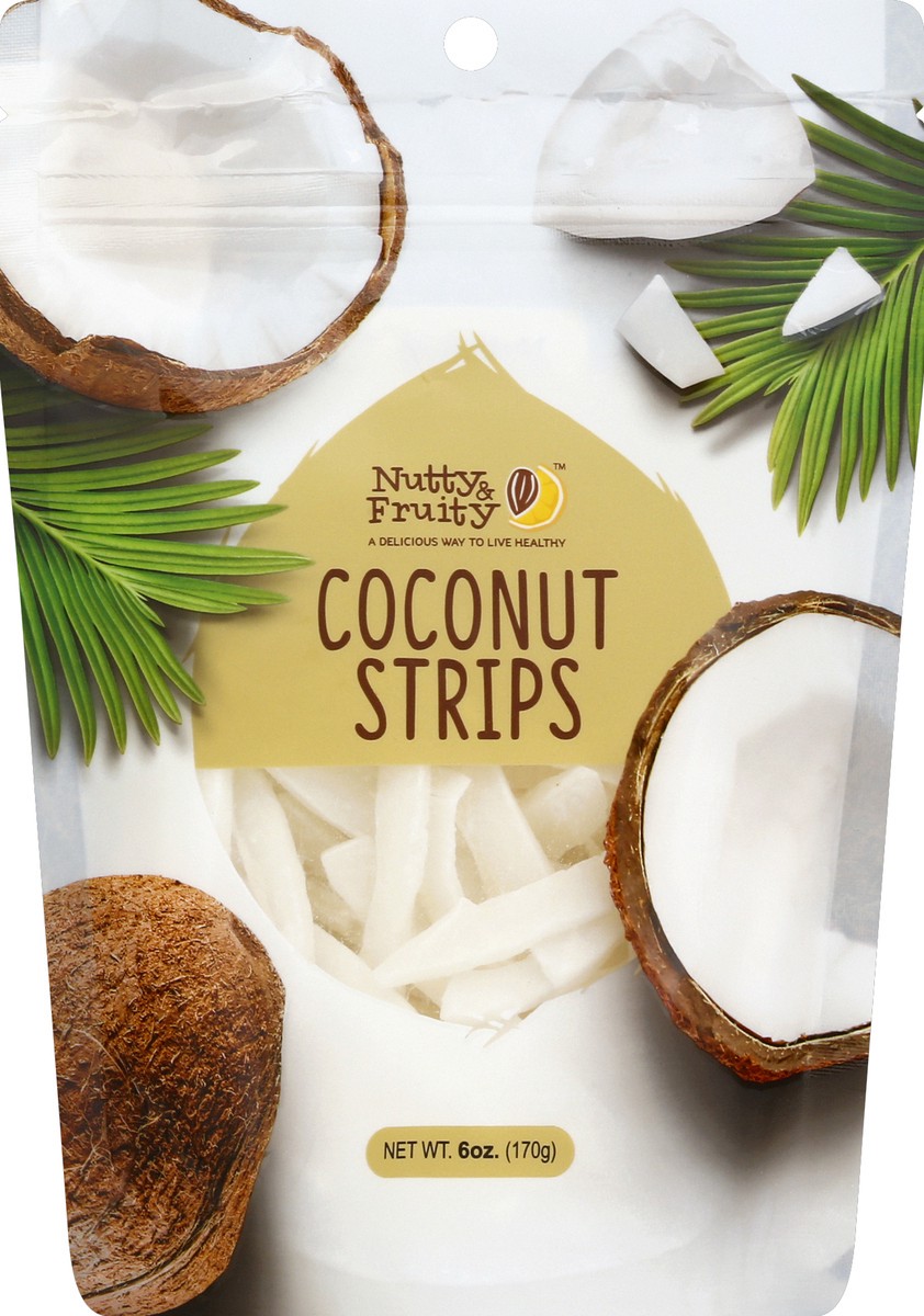 slide 5 of 6, Nutty & Fruity Coconut Strips 6 oz, 6 oz
