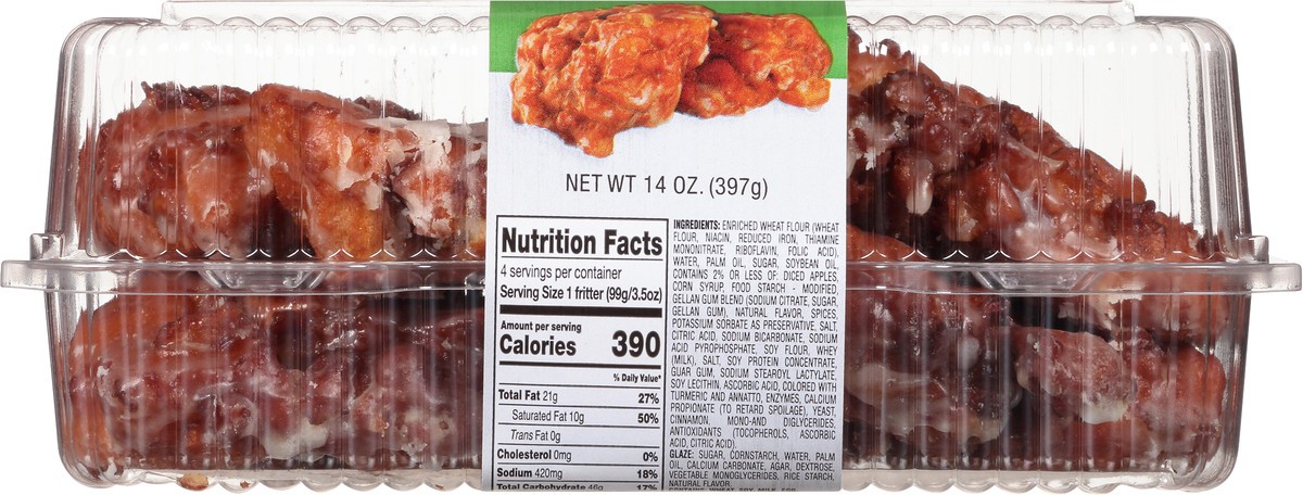 slide 9 of 9, Sabrinas Donut Apple Fritter 4Ct 14Oz, 14 oz