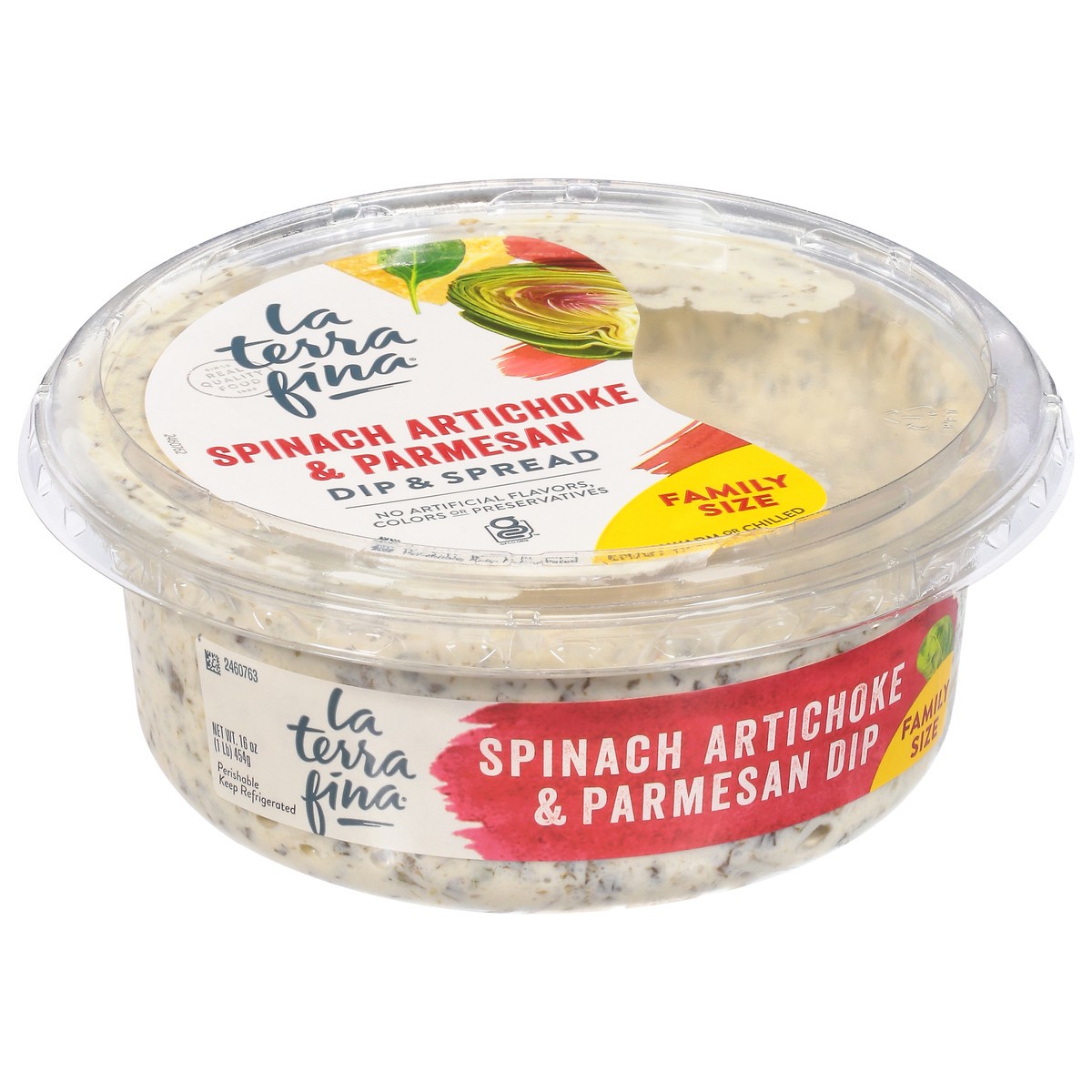 slide 2 of 9, La Terra Fina Spinach Artichoke & Parmesan Dip & Spread Family Size 16 oz, 16 oz