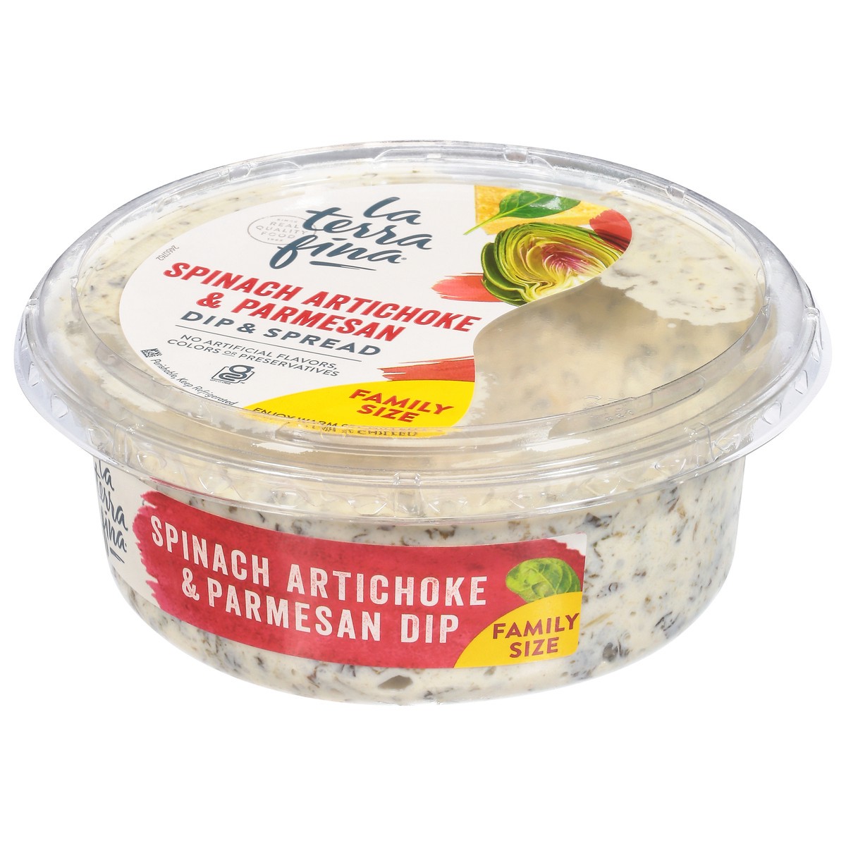 slide 3 of 9, La Terra Fina Spinach Artichoke & Parmesan Dip & Spread Family Size 16 oz, 16 oz