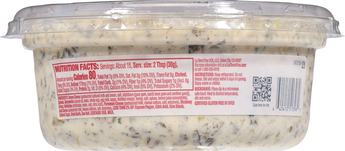 slide 5 of 9, La Terra Fina Spinach Artichoke & Parmesan Dip & Spread Family Size 16 oz, 16 oz