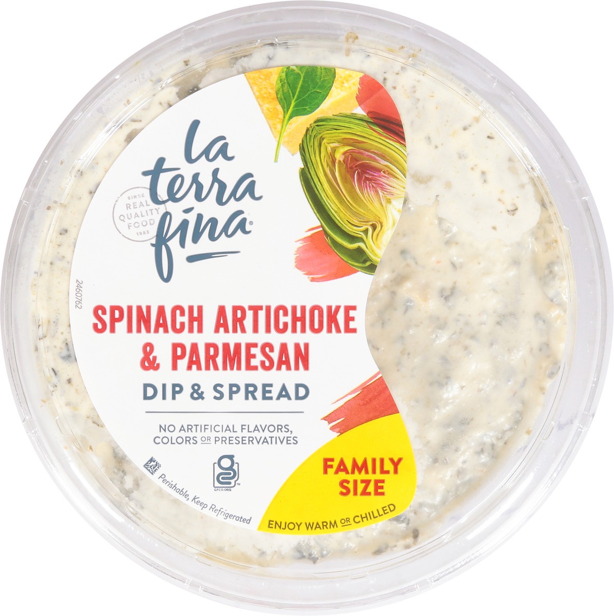 slide 7 of 9, La Terra Fina Spinach Artichoke & Parmesan Dip & Spread Family Size 16 oz, 16 oz