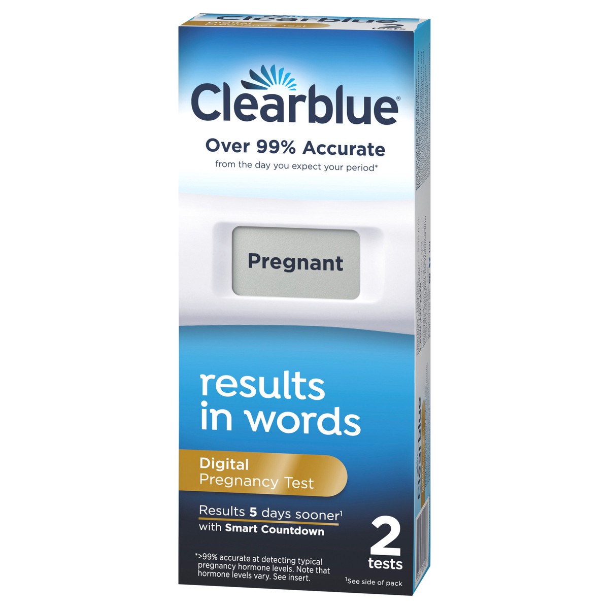 slide 7 of 7, Clearblue Digital Pregnancy Test with Smart Countdown, 2 count, 2 ct