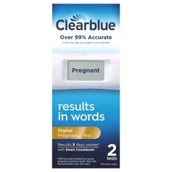 Clearblue Digital Pregnancy Test with Smart Countdown, 2 count