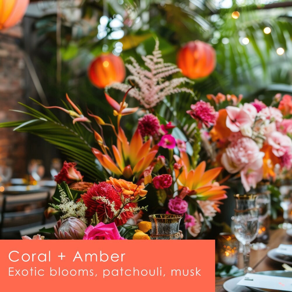 slide 3 of 4, Tuscany Scented Jar Candle Coral & Amber, 12 oz