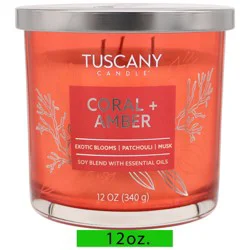 Tuscany Scented Jar Candle Coral & Amber