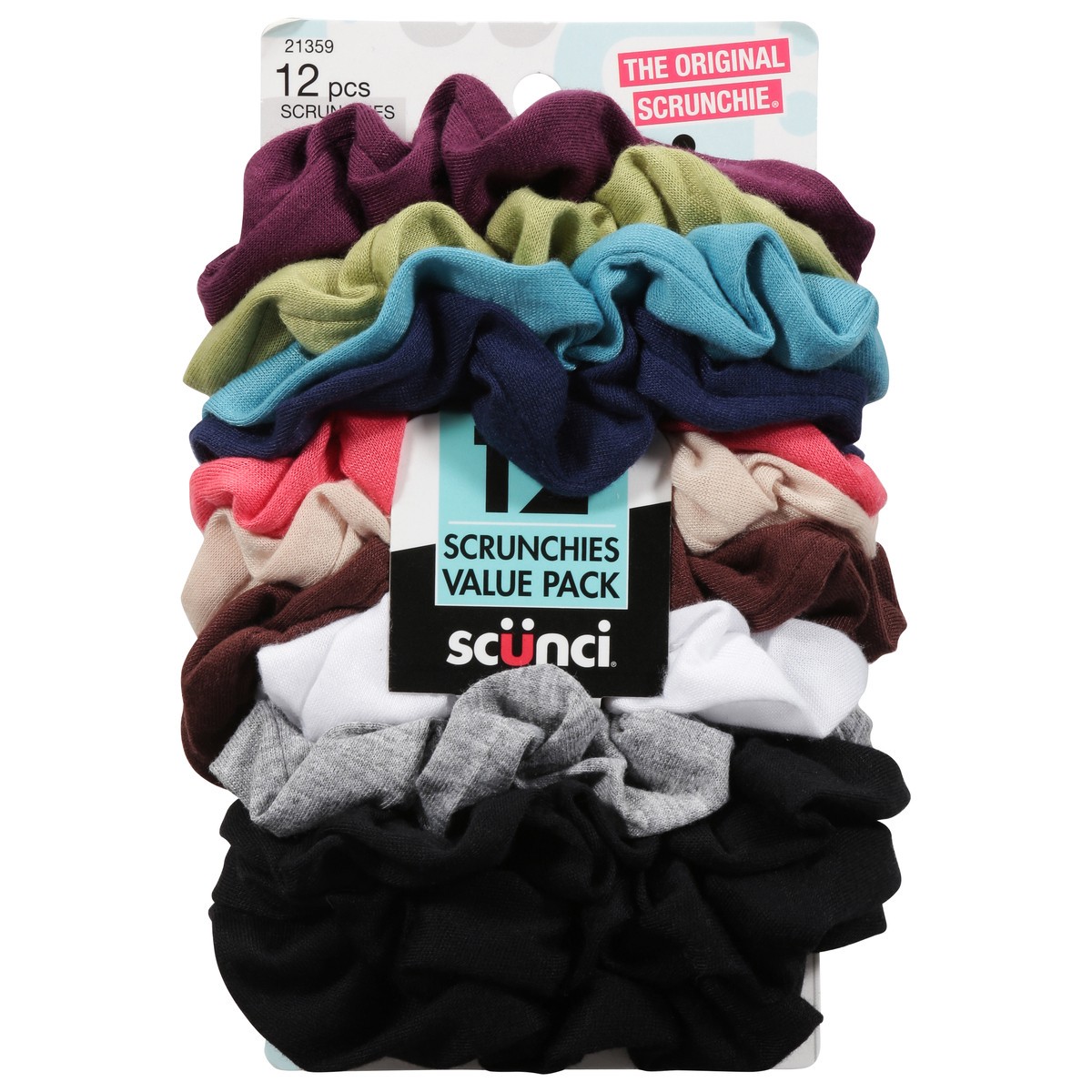 slide 1 of 1, scünci The Original Scrunchie Savvy Value 12 Each, 12 ct