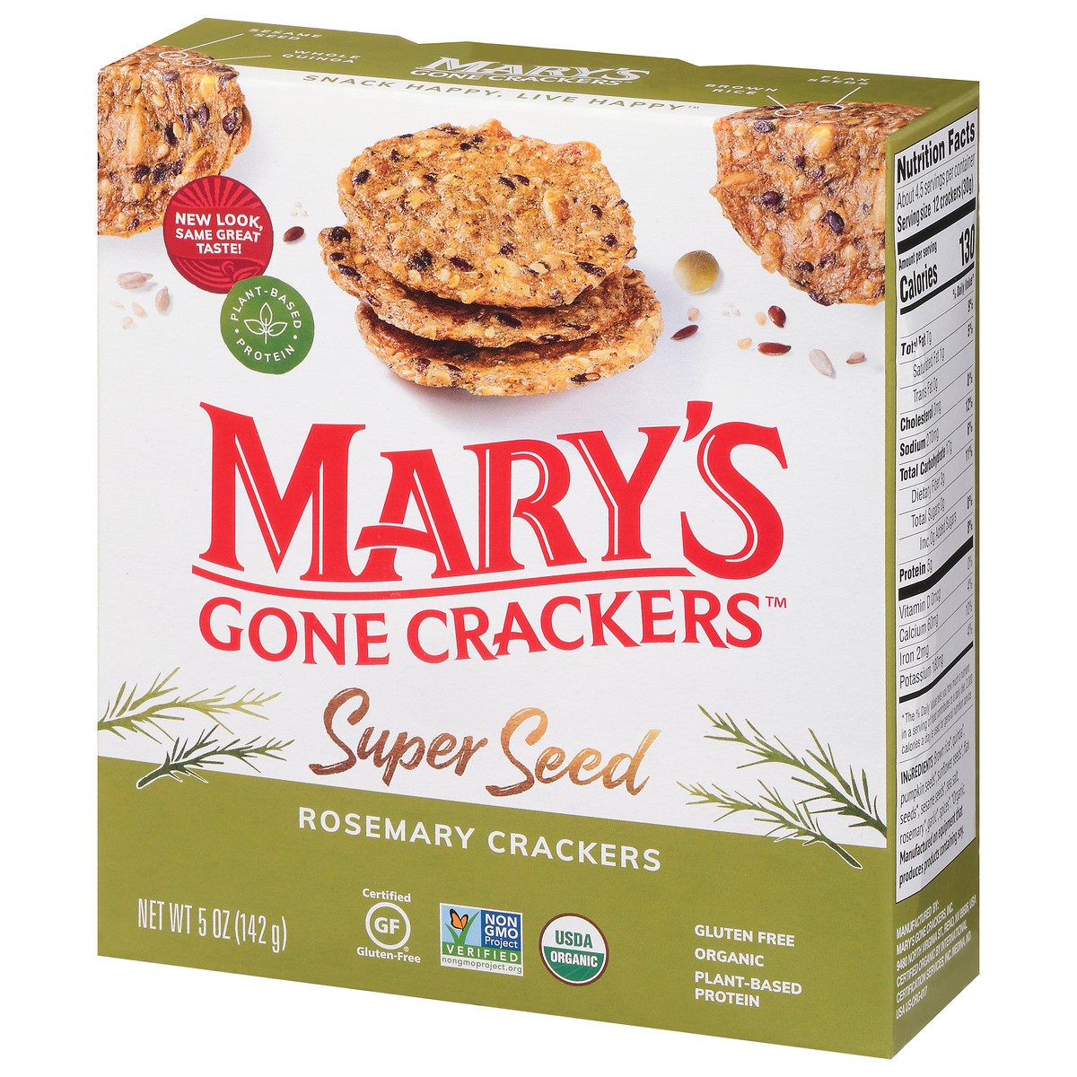 slide 11 of 12, Mary's Gone Crackers Super Seed Rosemary Crackers 5 oz, 5 oz