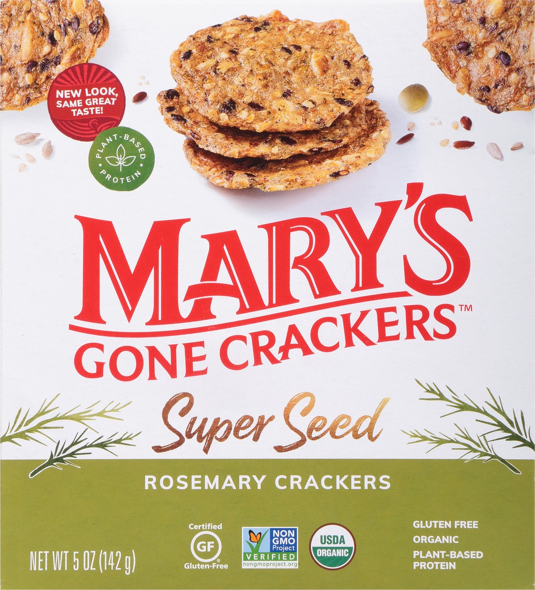 slide 2 of 12, Mary's Gone Crackers Super Seed Rosemary Crackers 5 oz, 5 oz