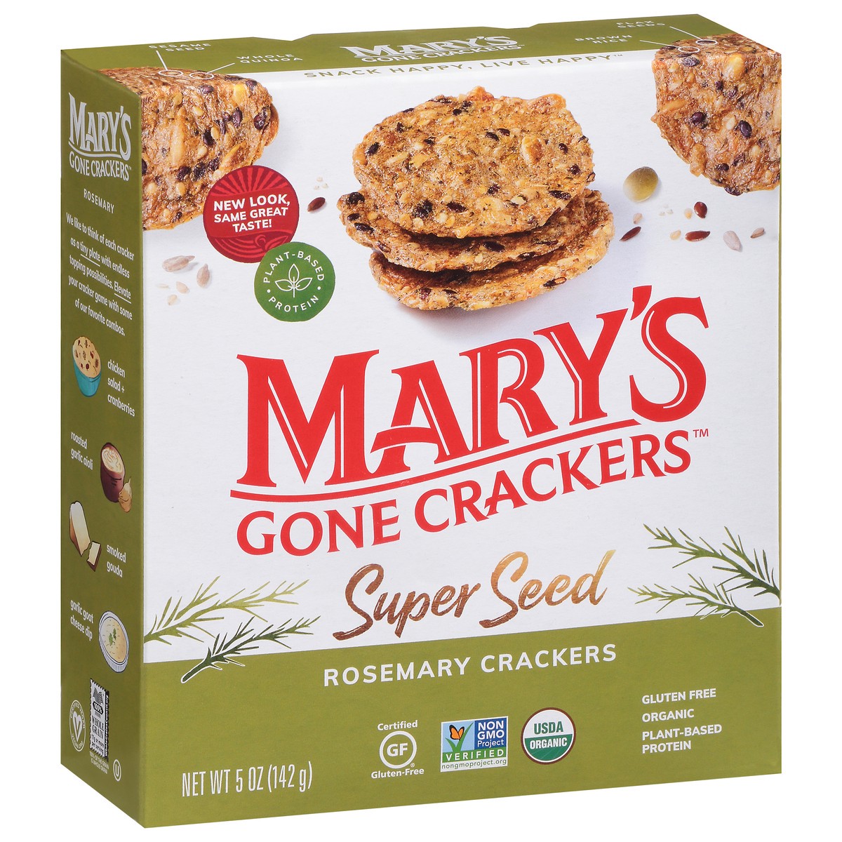 slide 12 of 12, Mary's Gone Crackers Super Seed Rosemary Crackers 5 oz, 5 oz