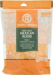 Rouses Markets Mexican Blend Four Cheese Finely Shredded Cheese 8 oz