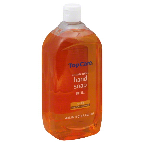 slide 1 of 1, TopCare Antibacterial Hand Soap Amber Refill, 40 oz