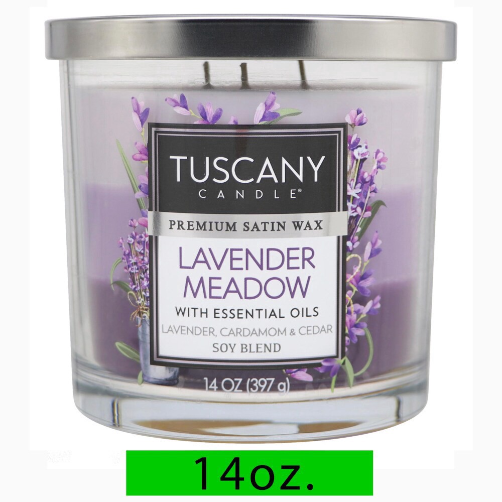 slide 3 of 4, Tuscany Candle® Lavender Meadow Triple Pour Jar Candle, 14 oz