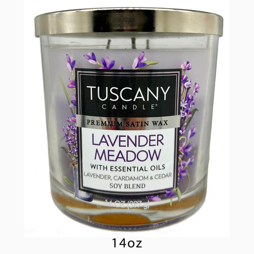 slide 2 of 4, Tuscany Candle® Lavender Meadow Triple Pour Jar Candle, 14 oz