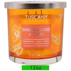 Tuscany Scented Jar Candle Sandalwood & Chai