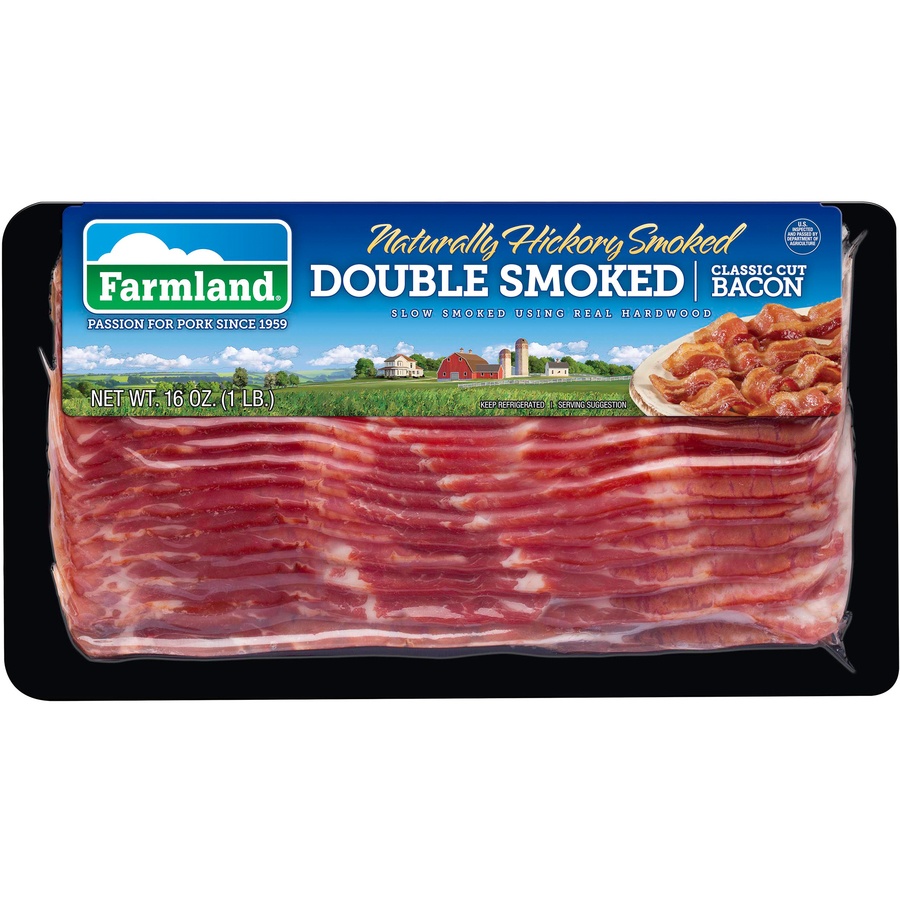 slide 1 of 1, Farmland Bacon Hickory Double Smoked, 16 oz