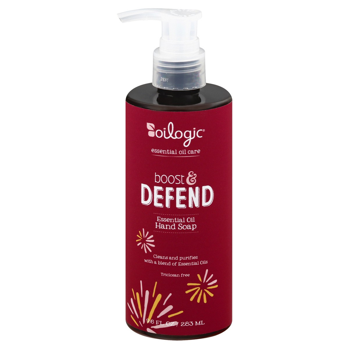 slide 1 of 10, Oilogic Boost & Defend Essential Oil Hand Soap 9.6 oz, 9 oz